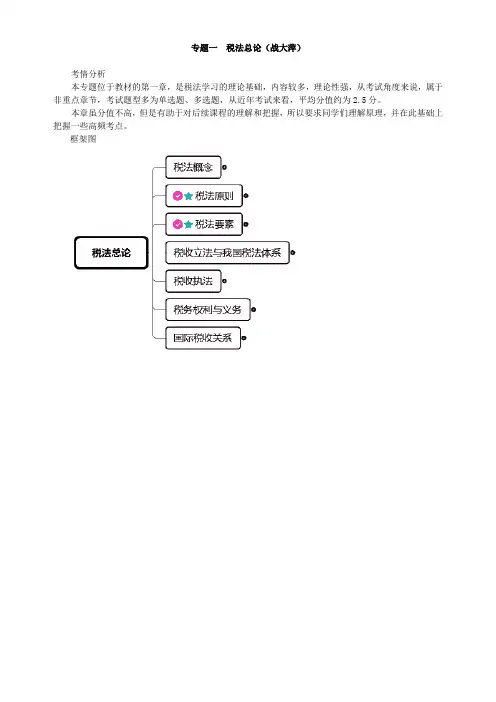 专题一税法总论
