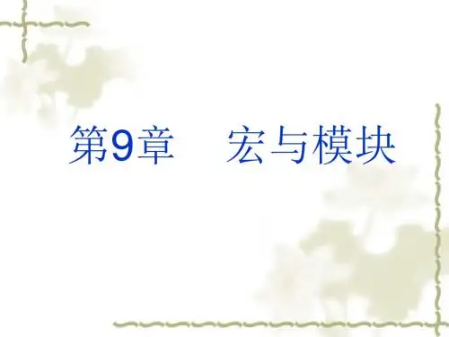 第9章 宏与模块