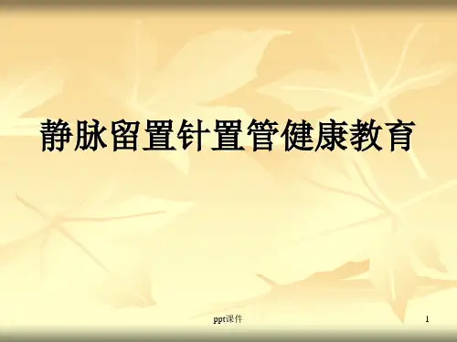 【2024版】留置针健康教育--ppt课件