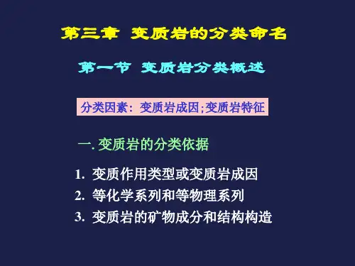 变质岩类型