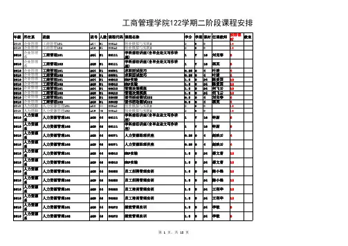江西财经大学122学期小学期课表