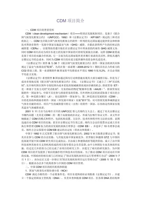CDM项目简介