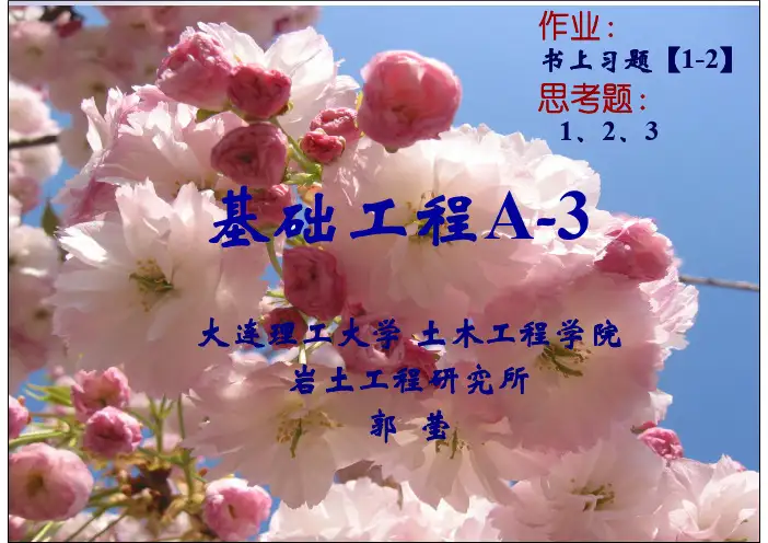 基础工程第二章 地基模型-PDF