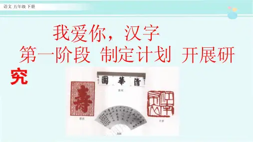 我爱你汉字-完整版PPT课件