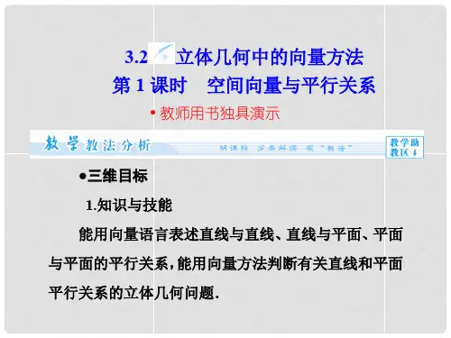 高中数学 3.2.1 空间向量与平行关系课件 新人教版选修