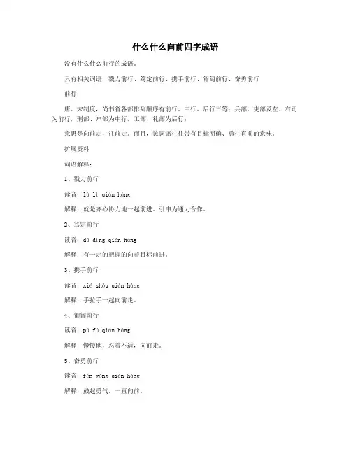 什么什么向前四字成语