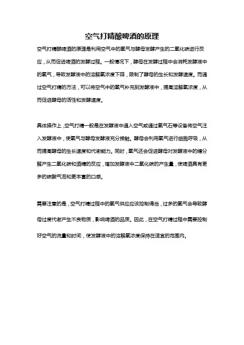 空气打精酿啤酒的原理
