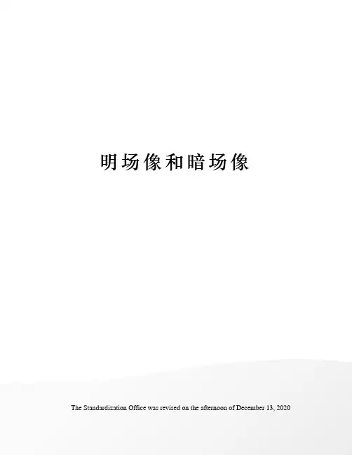 明场像和暗场像