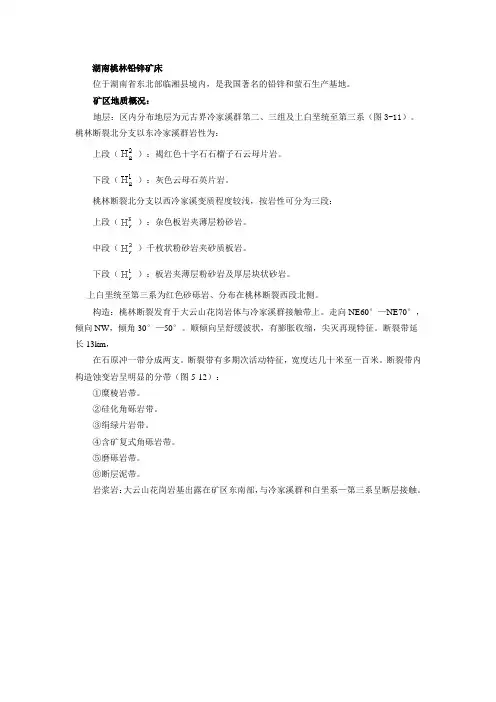 湖南桃林铅锌矿床 (2)