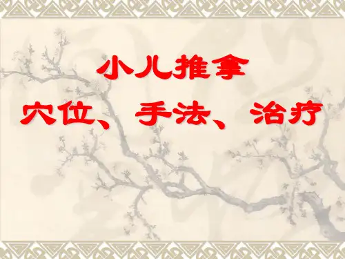 小儿推拿穴位及手法演示精品PPT课件