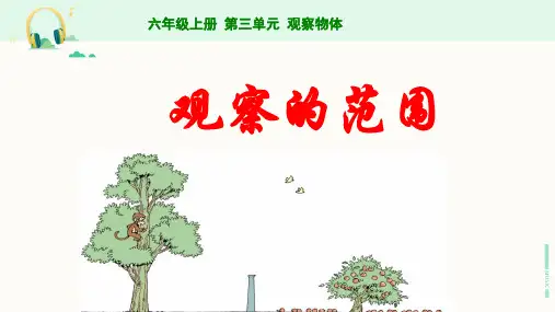 北师大版六年级数学上册《三 观察物体 观察的范围》课件