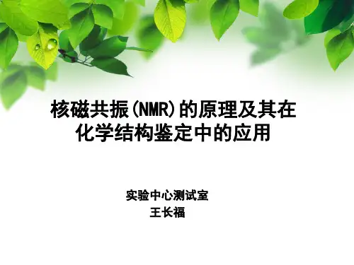 核磁共振NMR的原理及其在化学结构鉴定中的应用