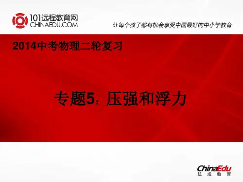 2014中考物理二轮复习专题5：压强和浮力ppt课件