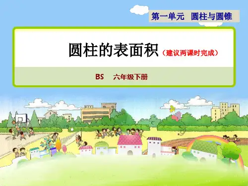 北师版六年级下册数学第一单元《圆柱的表面积》教学及练习课件