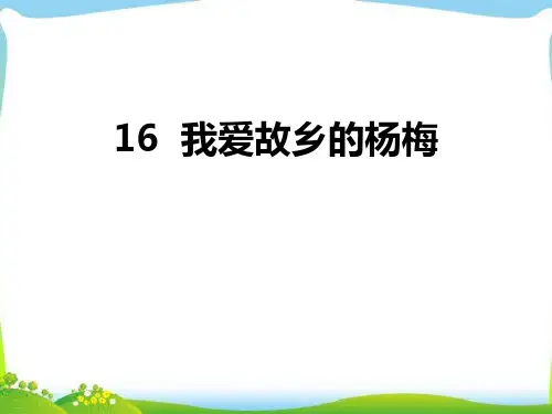 《我爱故乡的杨梅》PPT-完美版