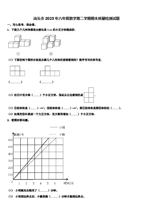 汕头市2023年六年级数学第二学期期末质量检测试题含解析