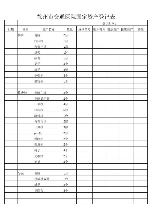 固定资产登记表(1)2