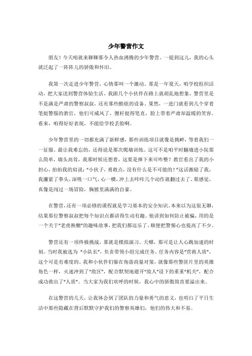 少年警营作文