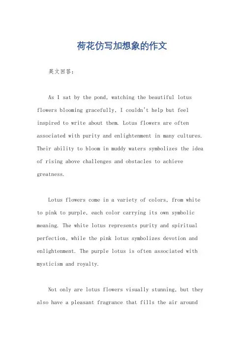 荷花仿写加想象的作文