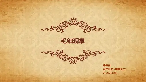毛细现象