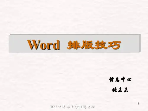 Word2010排版技巧ppt课件