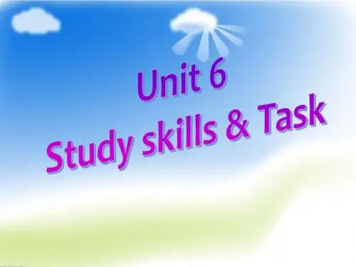 牛津译林版英语七上unit6 study skllsand task 公开课课件