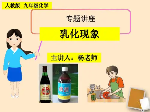 中考化学专题十二：乳化现象(共12张PPT)