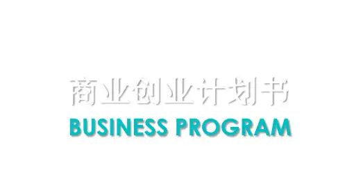 商业创业计划书模板演示课件(21张)