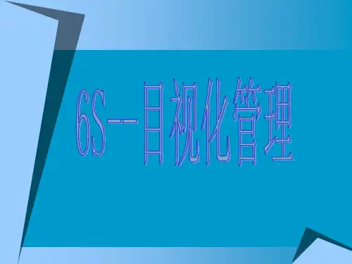 6S--目视化管理(PPT 76页)
