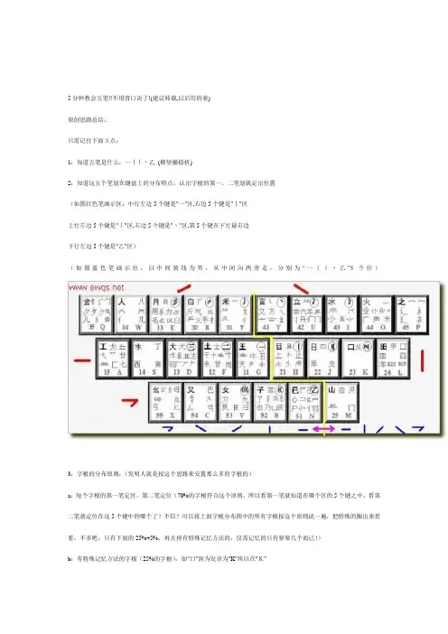 五笔打字的训练方法