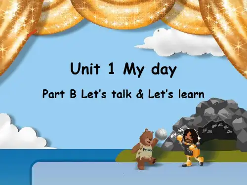 PEP五年级下册英语Unit 1 My day Part B