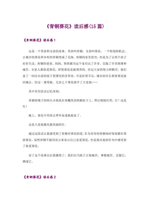《青铜葵花》读后感(15篇)_3