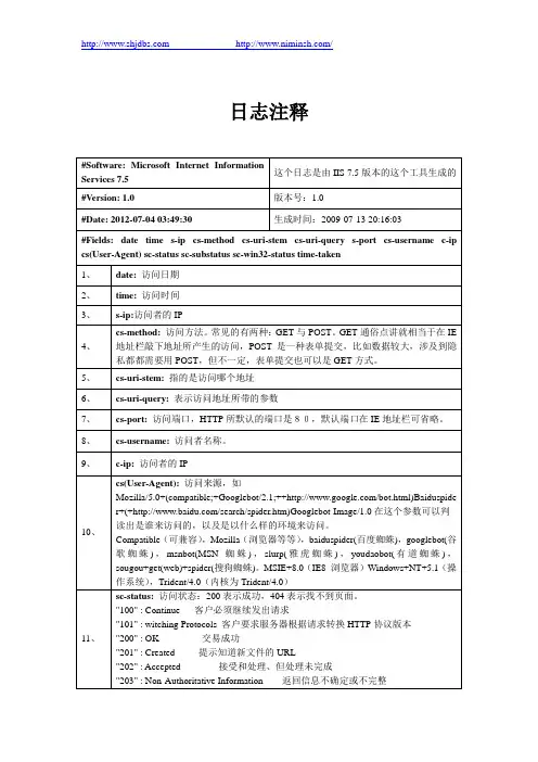 网站日志解析