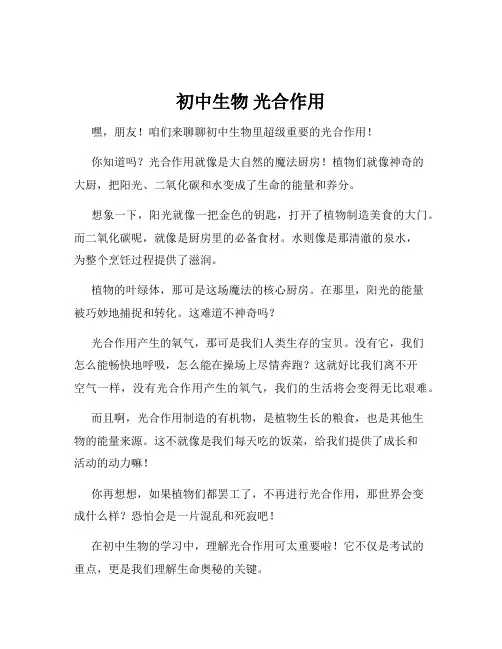初中生物 光合作用