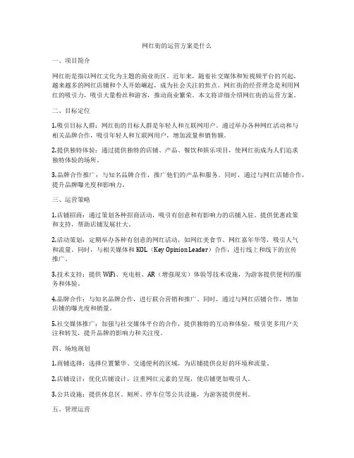 网红街的运营方案是什么