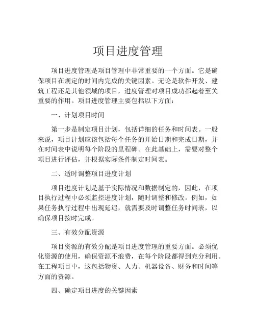 项目进度管理
