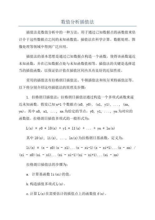 数值分析插值法