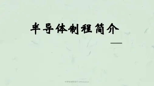 半导体制程简介 NXPowerLite课件