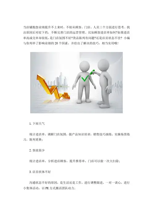 影响门店业绩的20个因素(附解决方案)