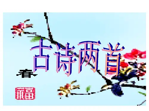 三年级下册第2课古诗两首PPT课件