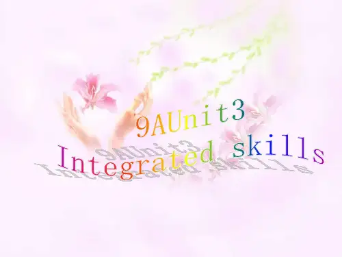 牛津译林版英语九年级上册Unit3  Integrated skills课件