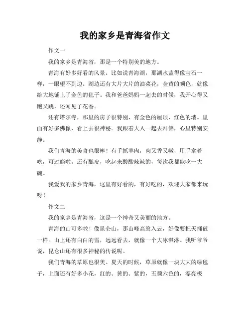 我的家乡是青海省作文