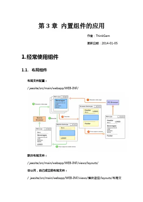 jeesite说明文档3.内置组件应用