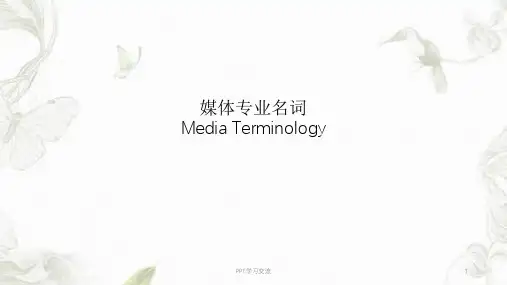 媒体专业名词解释课件
