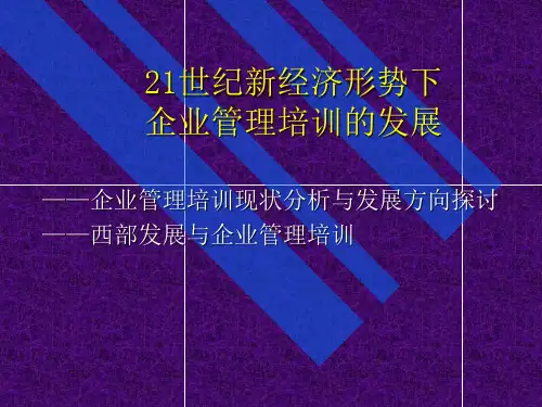 21世纪新经济形势下企业管理培训的发展(PPT-20页)