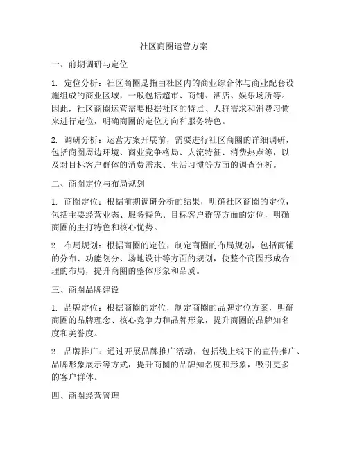 社区商圈运营方案