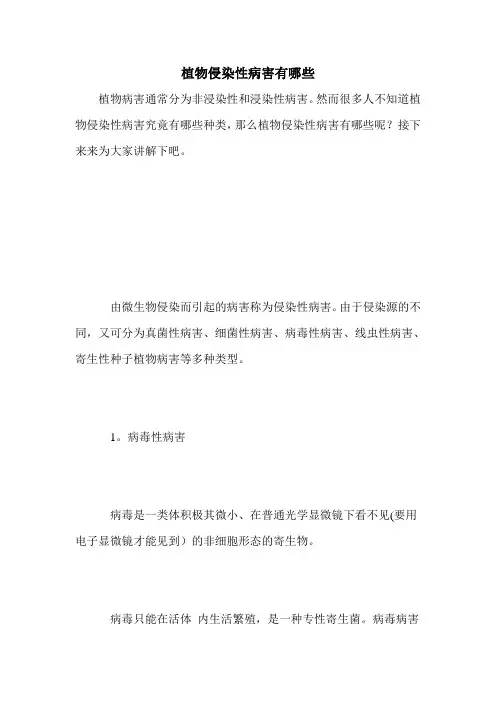 植物侵染性病害有哪些