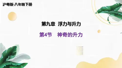 沪粤版物理八年级下册9.4 神奇的升力课件