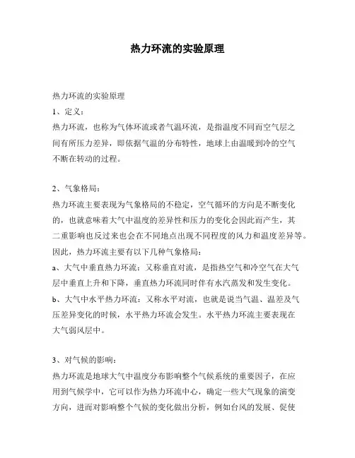 热力环流的实验原理