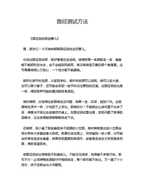 路径测试方法